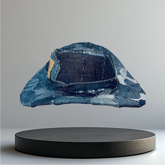 Levi's Denim Cowboy Hat Art in Blue - Picture 3 of 4